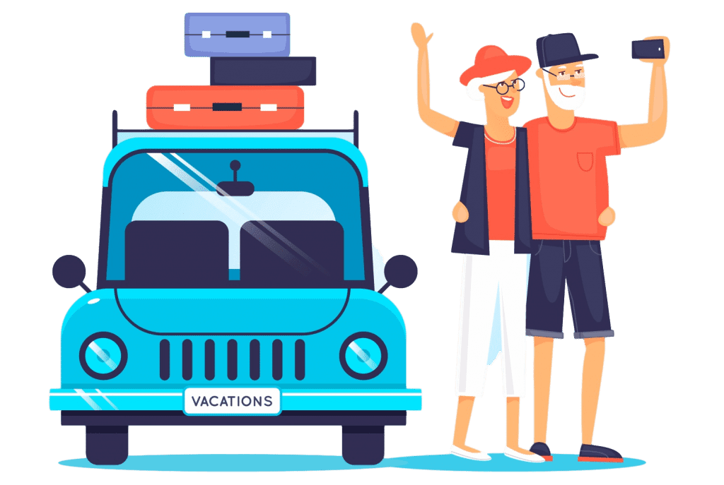 travelling with someone who has dementia: selfie couple